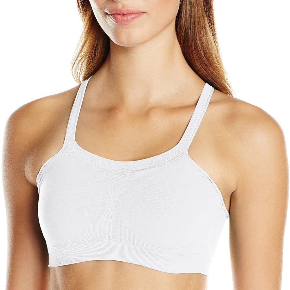 Set of 2-Hanes Women's Ultimate Bandini Multi-Way Wirefree Bra - White - L
